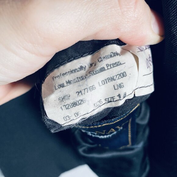 Vintage Brooks Brothers Military Blazer Womens 38 Black Wool Academia Gold Btn - Picture 6 of 12